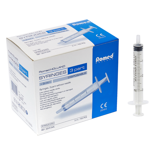Spruta 3 ml – 3-komponent – Romed