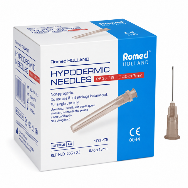 Kanyl 26G (0,45 × 13 mm) – Brun – Romed