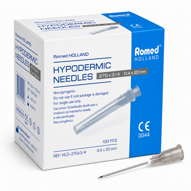 Kanyl 27G (0,40 × 20 mm) – Grå – Romed