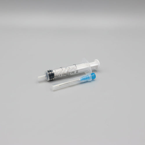 10-pack Sprutor 2 ml + Blå kanyl (23G) – 3-komponent, sterila