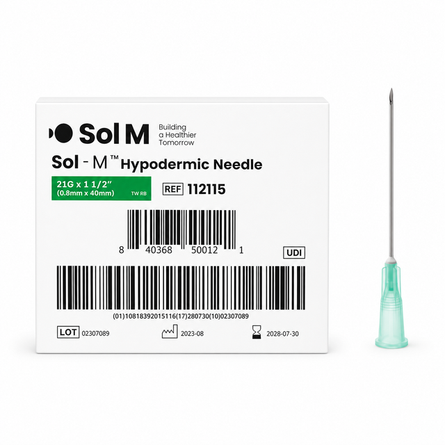Kanyl 21G (0,80 × 40 mm) – Grön – Sol-M™