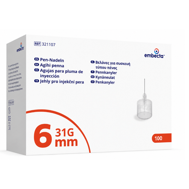 Pennkanyler 6 mm 31G – embecta™