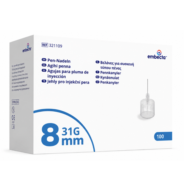 Pennkanyler 8 mm 31G – embecta™
