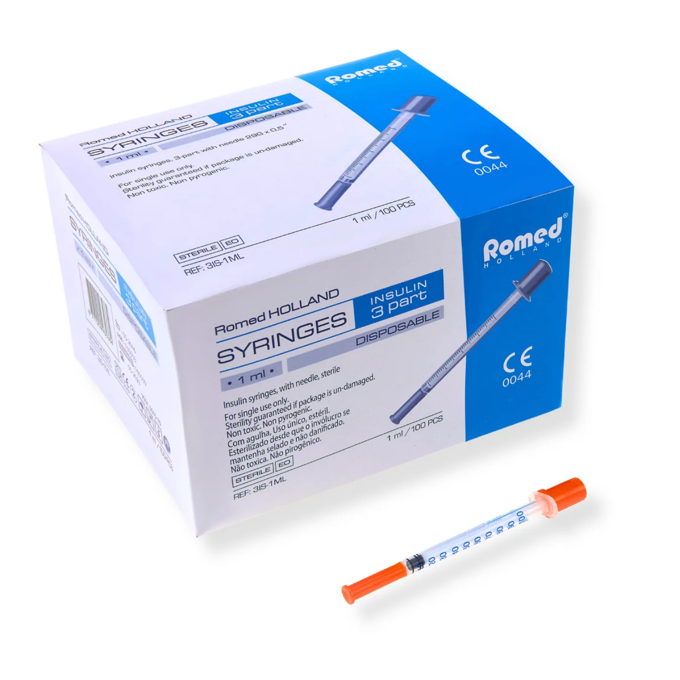 Insulinspruta U-100 1 ml 29G (0,33 × 12 mm) – Blister (Sol-M™)